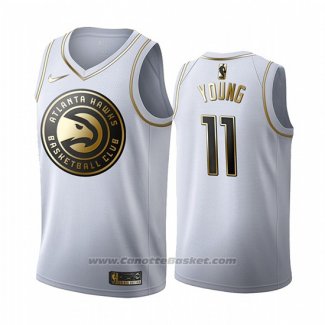 Maglia Golden Edition Atlanta Hawks Trae Young #11 2019-20 Bianco