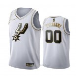 Maglia Golden Edition San Antonio Spurs Personalizzate Bianco