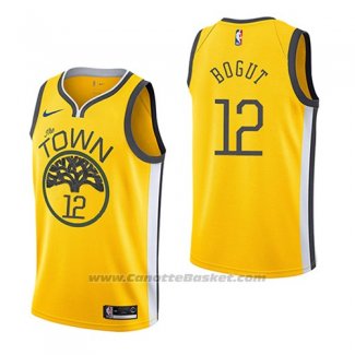 Maglia Golden State Warriors Andrew Bogut #12 Earned 2018-19 Giallo