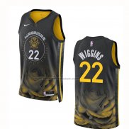 Maglia Golden State Warriors Andrew Wiggins #22 Citta 2022-23 Nero