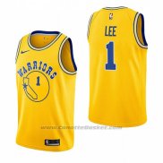 Maglia Golden State Warriors Damion Lee #1 Hardwood Classic 2018-19 Giallo