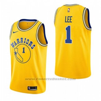 Maglia Golden State Warriors Damion Lee #1 Hardwood Classic 2018-19 Giallo