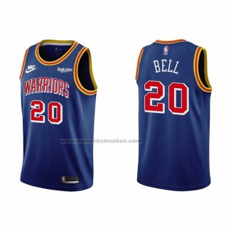 Maglia Golden State Warriors Jordan Bell NO 20 75th Anniversary Blu