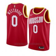 Maglia Houston Rockets Russell Westbrook #0 Hardwood Classics 2019-20 Rosso