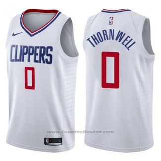 Maglia Los Angeles Clippers Sindarius Thornwell #0 Association 2017-18 Bianco