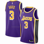 Maglia Los Angeles Lakers Anthony Davis NO 3 Statement 2021-22 Violaa