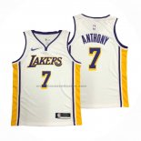 Maglia Los Angeles Lakers Carmelo Anthony NO 7 Association Bianco