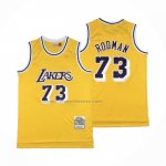 Maglia Los Angeles Lakers Dennis Rodman NO 73 Mitchell & Ness 1998-99 Giallo