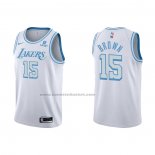 Maglia Los Angeles Lakers Jabari Brown NO 15 Citta 2021-22 Bianco