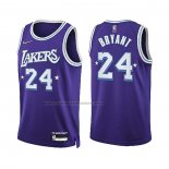 Maglia Los Angeles Lakers Kobe Bryant NO 24 Citta Edition 2021-22 Verde