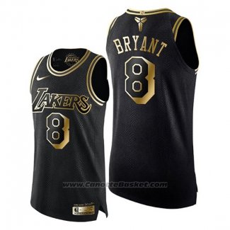 Maglia Los Angeles Lakers Kobe Bryant #8 Gold Black Mamba Nero Or