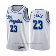 Maglia Los Angeles Lakers Lebron James #23 Classic 2019-20 Bianco