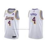 Maglia Los Angeles Lakers Rajon Rondo NO 4 Association 2021-22 Bianco