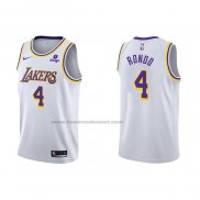 Maglia Los Angeles Lakers Rajon Rondo NO 4 Association 2021-22 Bianco