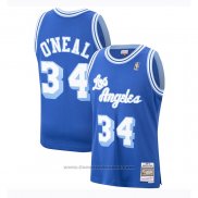 Maglia Los Angeles Lakers Shaquille O'Neal #34 Throwback 1996-97 Blu