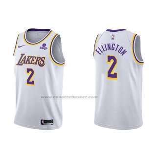 Maglia Los Angeles Lakers Wayne Ellington NO 2 Association 2021-22 Bianco