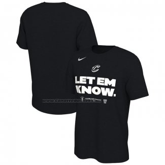 Maglia Manica Corta Cleveland Cavaliers 2024 NBA Playoffs Mantra Nero