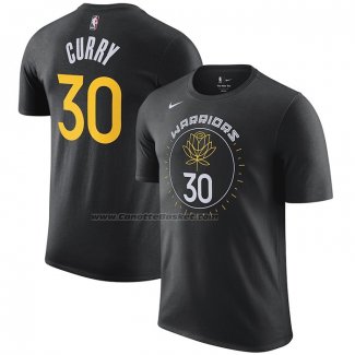 Maglia Manica Corta Golden State Warriors Stephen Curry Citta 2022-23 Nero