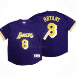 Maglia Manica Corta Los Angeles Lakers Kobe Bryant NO 8 Viola