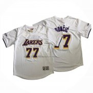 Maglia Manica Corta Los Angeles Lakers Luka Doncic No 77 Bianco