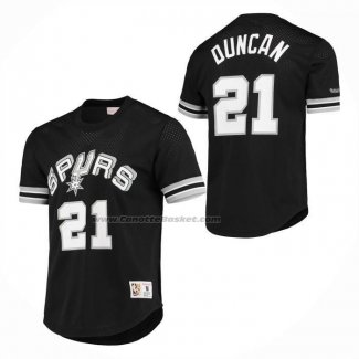Maglia Manica Corta San Antonio Spurs Tim Duncan No 21 Nero