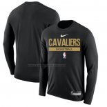 Maglia Manica Lunga Cleveland Cavaliers Practice Performance 2022-23 Nero