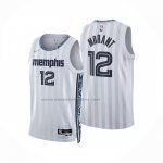 Maglia Memphis Grizzlies Ja Morant No 12 Citta 2025-26 Bianco
