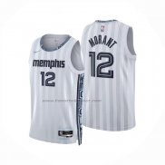 Maglia Memphis Grizzlies Ja Morant No 12 Citta 2025-26 Bianco