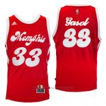 Maglia Memphis Grizzlies Marc Gasol #33 Retro Rosso