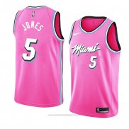 Maglia Miami Heat Derrick Jones #5 Earned 2018-19 Rosa