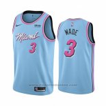 Maglia Miami Heat Dwyane Wade #3 Citta Blu