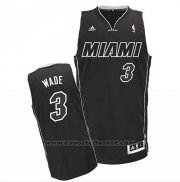 Maglia Miami Heat Dwyane Wade #3 Nero