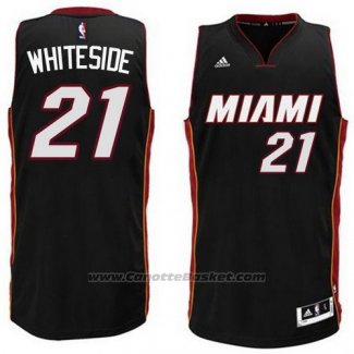 Maglia Miami Heat Hassan Whiteside #21 Nero