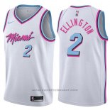 Maglia Miami Heat Wayne Ellington #2 Citta 2017-18 Bianco