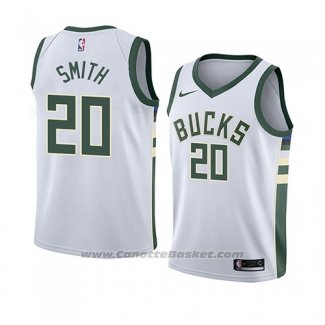 Maglia Milwaukee Bucks Jason Smith #20 Association 2018 Bianco