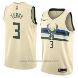 Maglia Milwaukee Bucks Jason Terry #3 Citta 2018 Crema