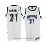 Maglia Minnesota Timberwolves Kevin Garnett #21 Retro Bianco