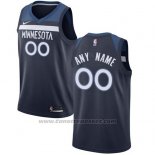 Maglia Minnesota Timberwolves Nike Personalizzate 17-18 Blu