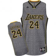 Maglia Moda Statico Los Angeles Lakers Kobe Bryant #24 Grigio