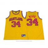 Maglia NCAA Maryland Len Bias #34 Giallo