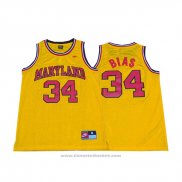 Maglia NCAA Maryland Len Bias #34 Giallo