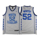 Maglia NCAA North Carolina Tar Heels James Worthy #52 Bianco