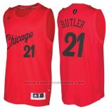 Maglia Natale 2016 Chicago Bulls Jimmy Butler #21 Rosso