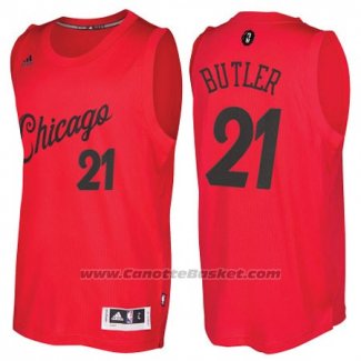 Maglia Natale 2016 Chicago Bulls Jimmy Butler #21 Rosso