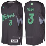 Maglia Natale 2016 Minnesota Timberwolves Kris Dunn #3 Nero