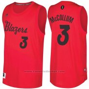 Maglia Natale 2016 Portland Trail Blazers C.J. McCollum #3 Rosso