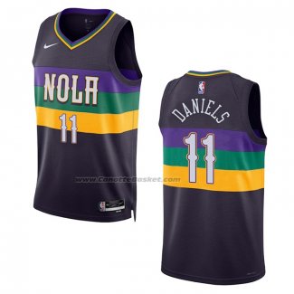 Maglia New Orleans Pelicans Dyson Daniels #11 Citta 2022-23 Viola