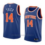 Maglia New York Knicks Allonzo Trier #14 Icon 2018 Blu