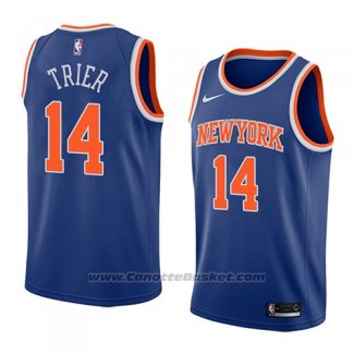 Maglia New York Knicks Allonzo Trier #14 Icon 2018 Blu