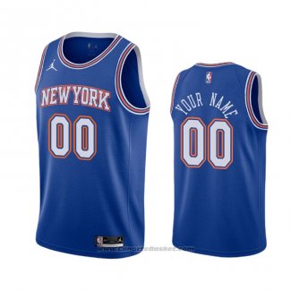 Maglia New York Knicks Personalizzate Statement 2020-21 Blu